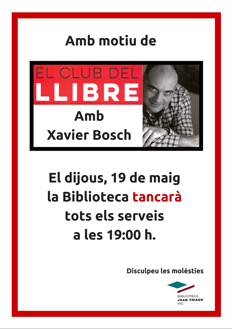 club del llibre Xavier Bosch